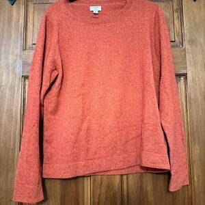 J. Crew Red/Orange Crew Neck Sweater